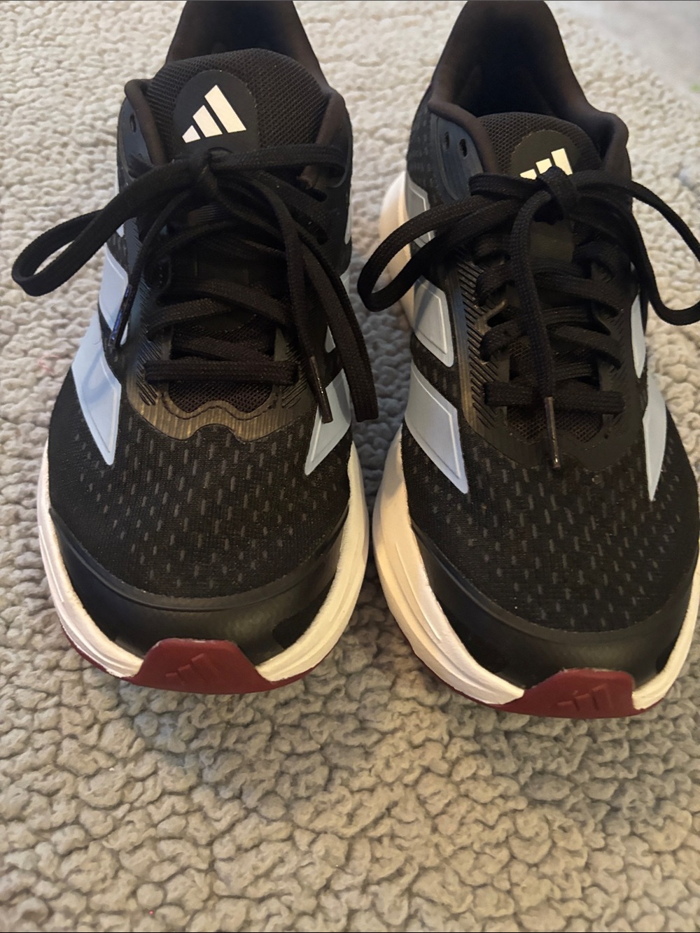 NWOT adidas Duramo SL2 Running Shoes with White and Maroon Accents